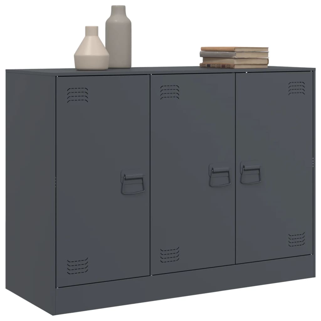 Skjenk antrasitt 99x39x73 cm stål