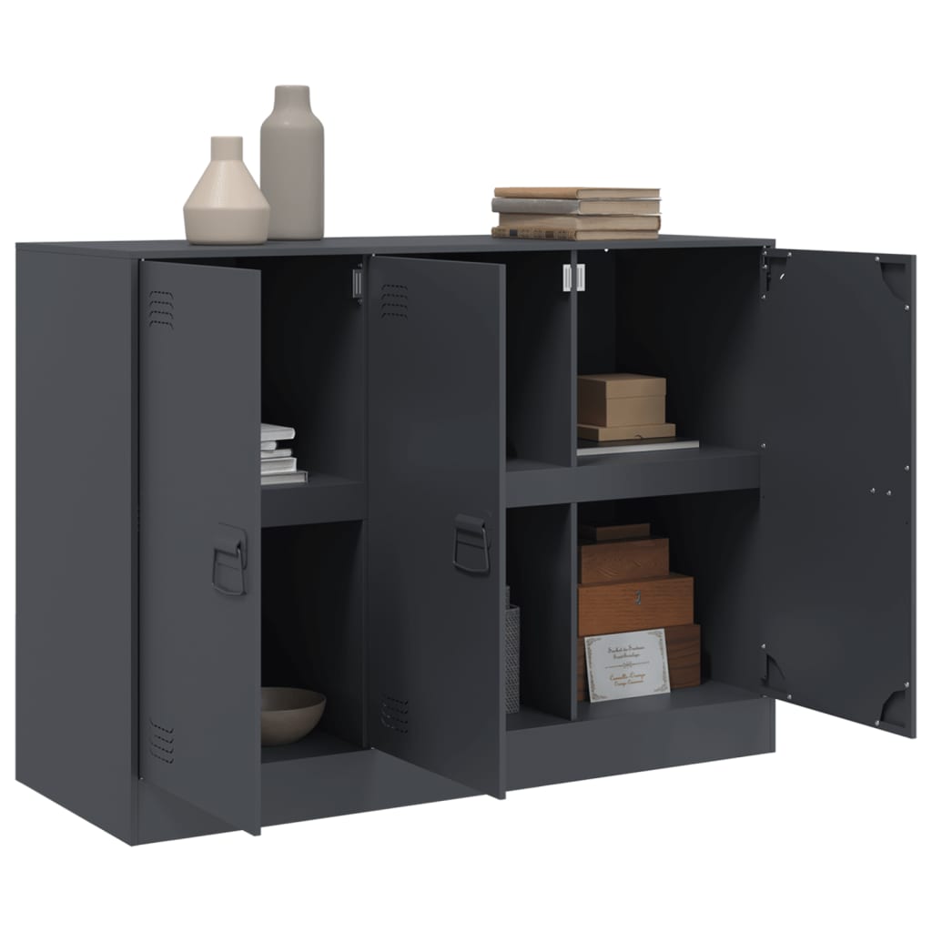 Skjenk antrasitt 99x39x73 cm stål