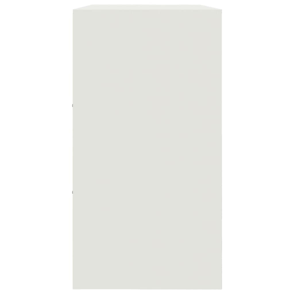 Skjenk hvit 99x39x73 cm stål