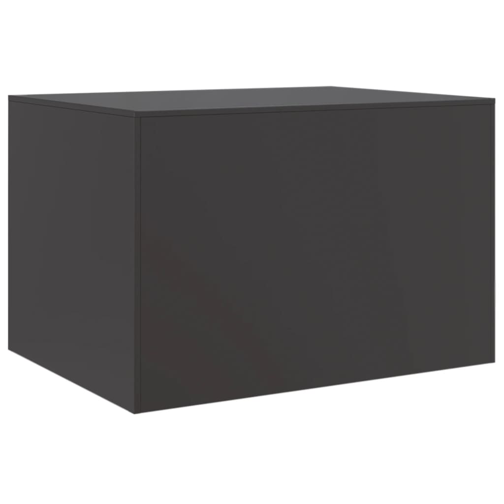Hagesalongbord svart 67x50x44 cm stål
