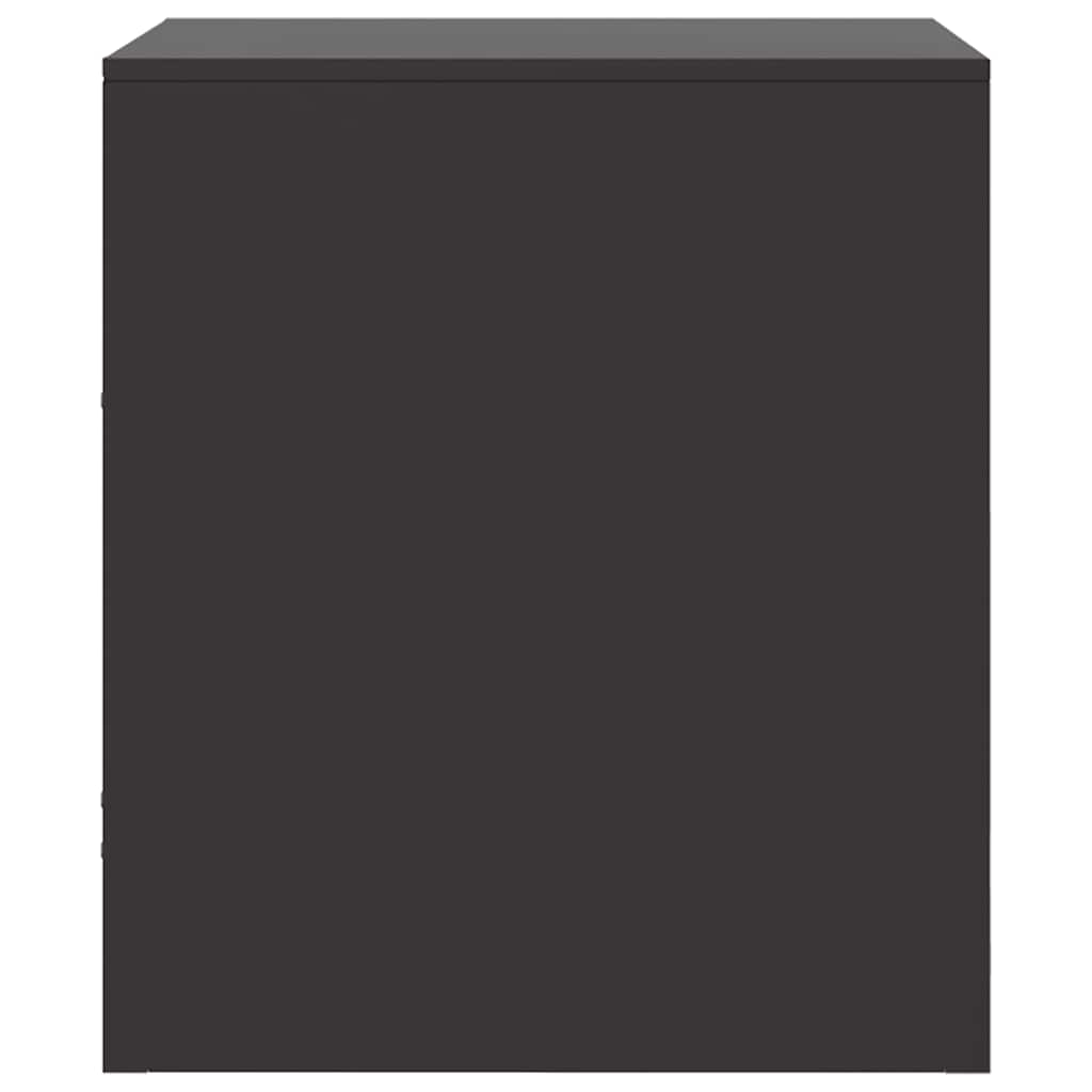 Nattbord svart 34,5x39x44 cm stål