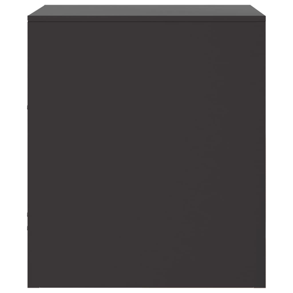 Nattbord 2 stk svart 34,5x39x44 cm stål