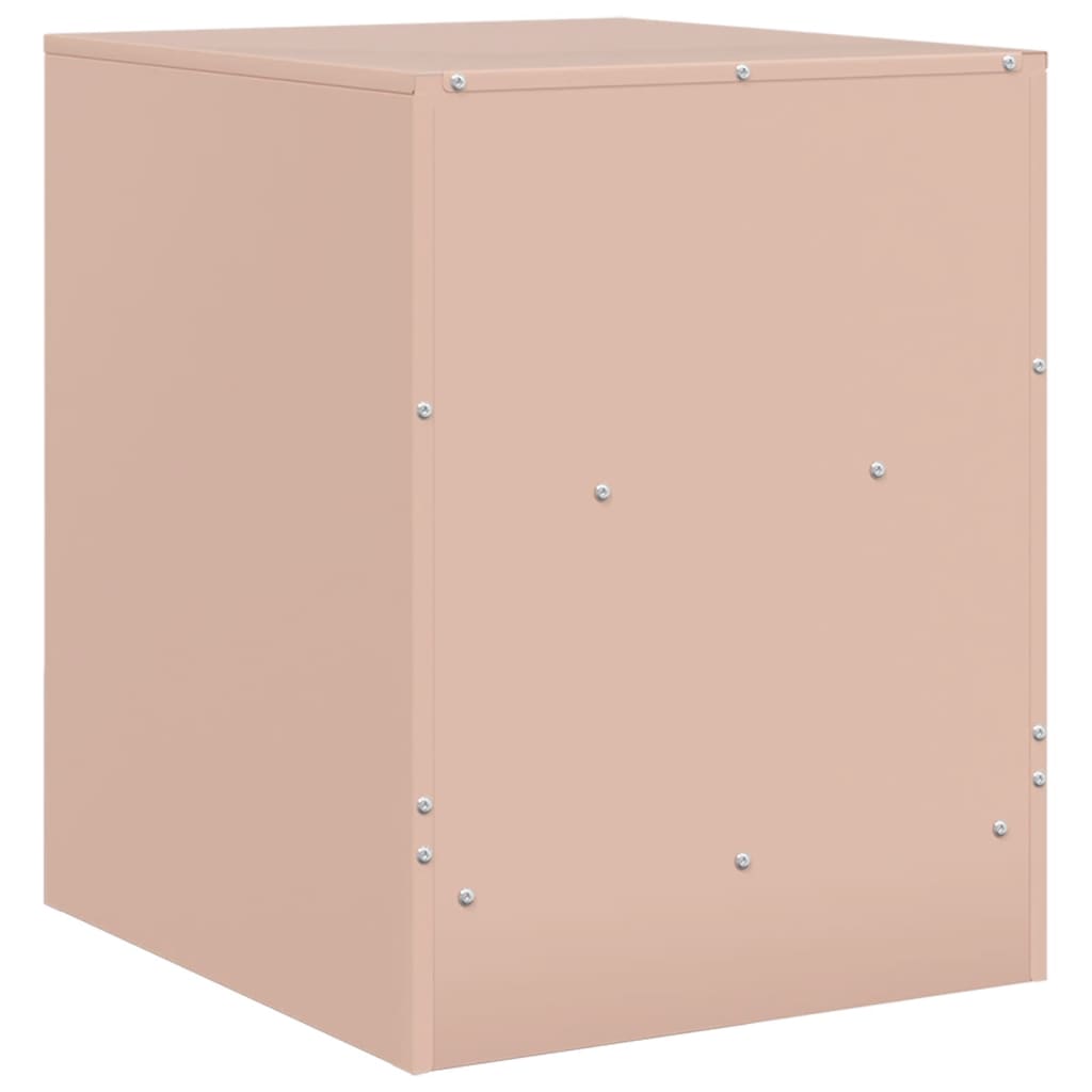 Nattbord rosa 34,5x39x44 cm stål