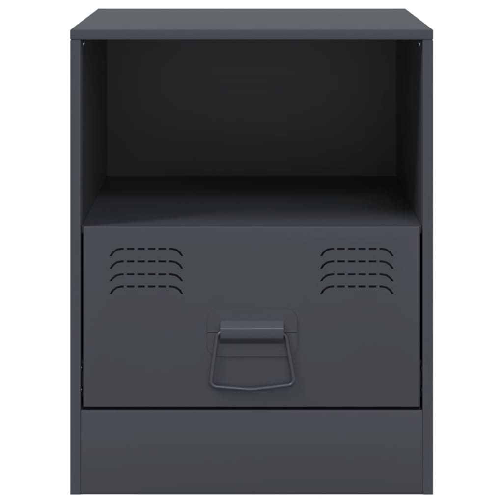 Nattbord antrasitt 34,5x39x44 cm stål