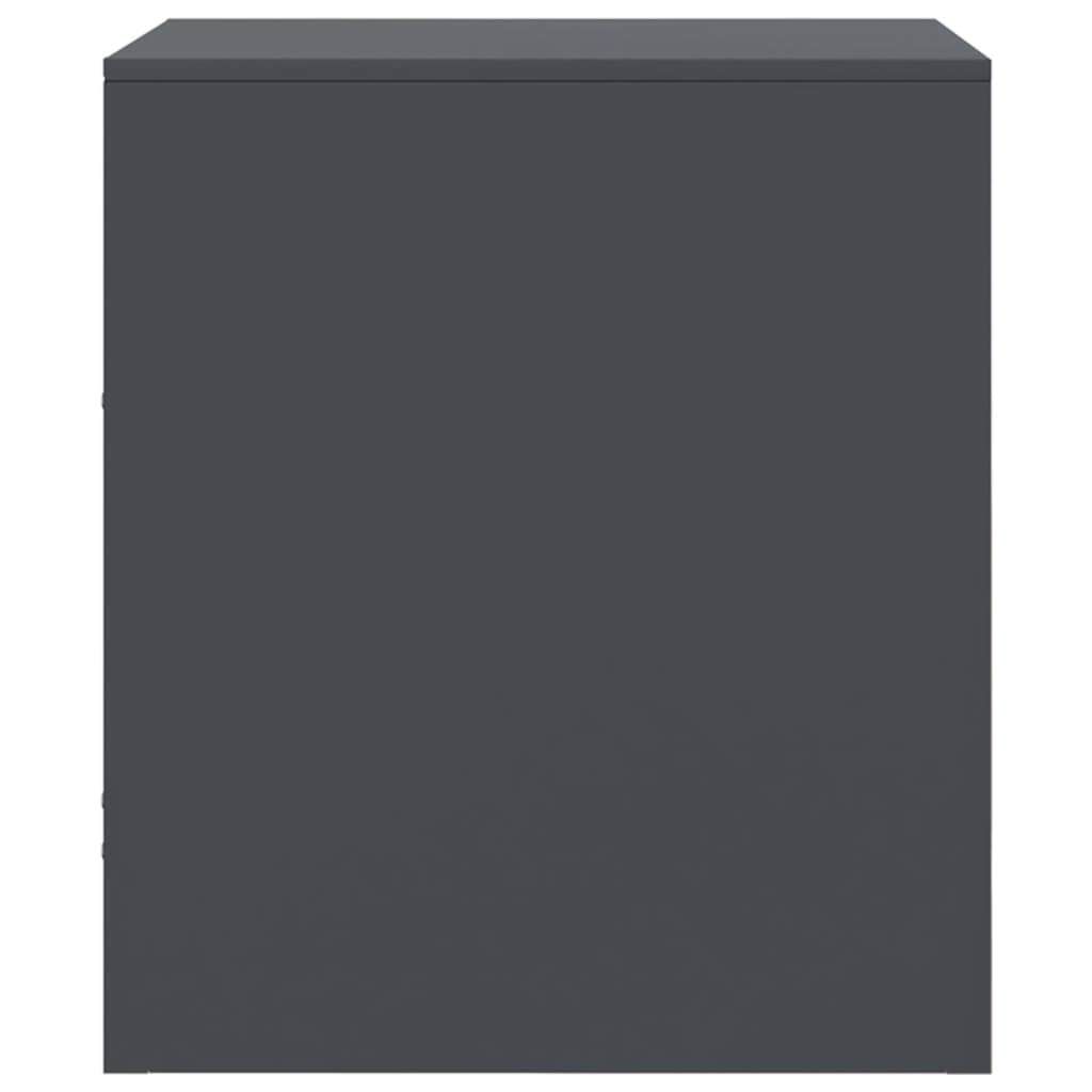 Nattbord antrasitt 34,5x39x44 cm stål