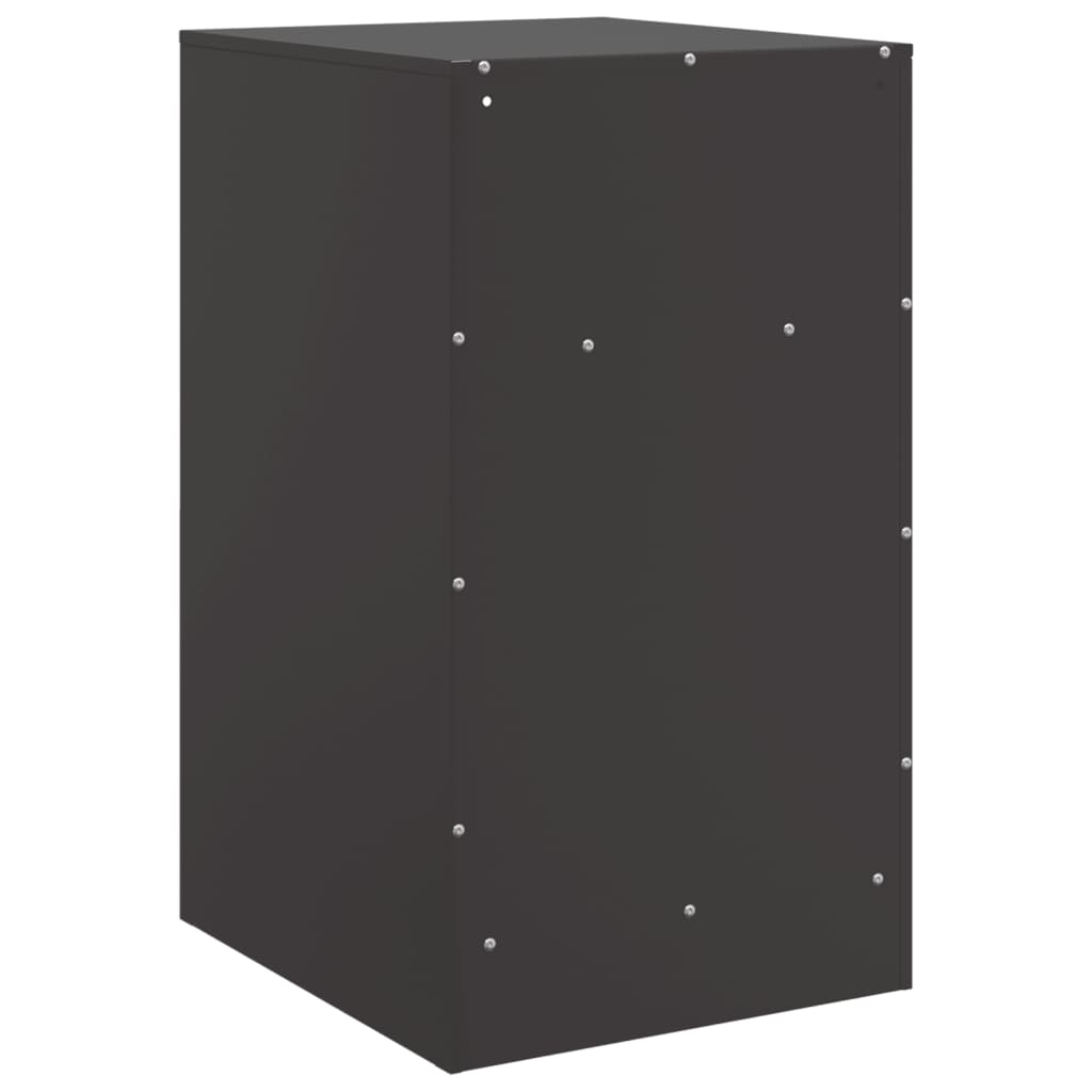 Nattbord svart 34,5x39x62 cm stål
