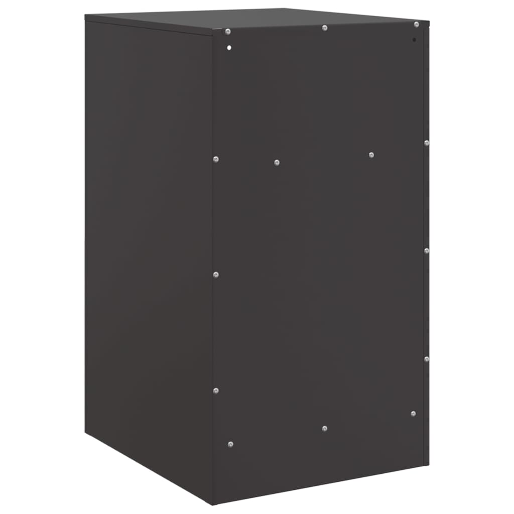 Nattbord 2 stk svart 34,5x39x62 cm stål