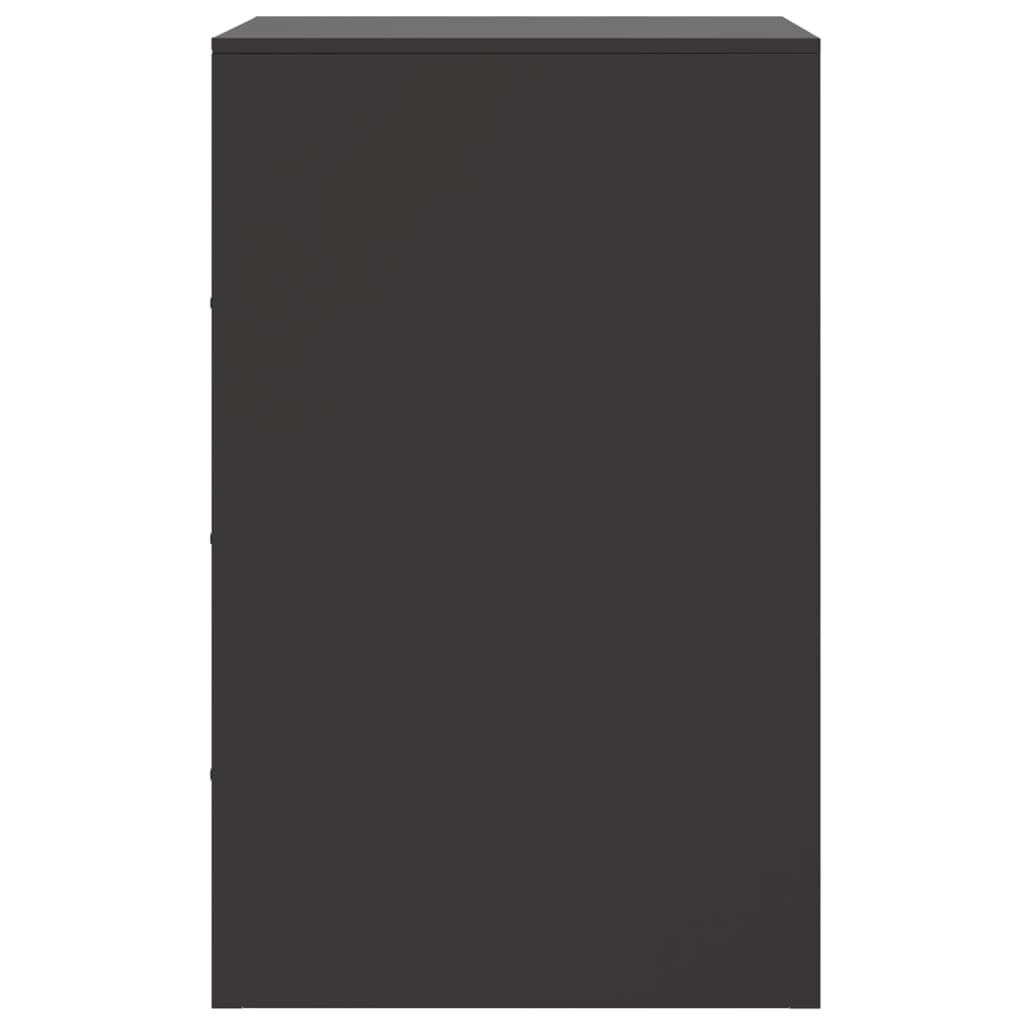 Nattbord 2 stk svart 34,5x39x62 cm stål