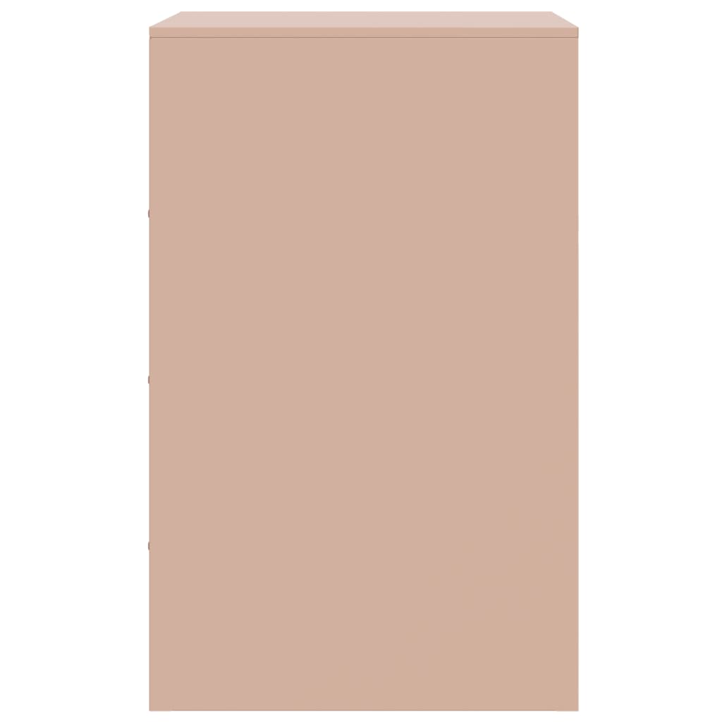 Nattbord rosa 34,5x39x62 cm stål