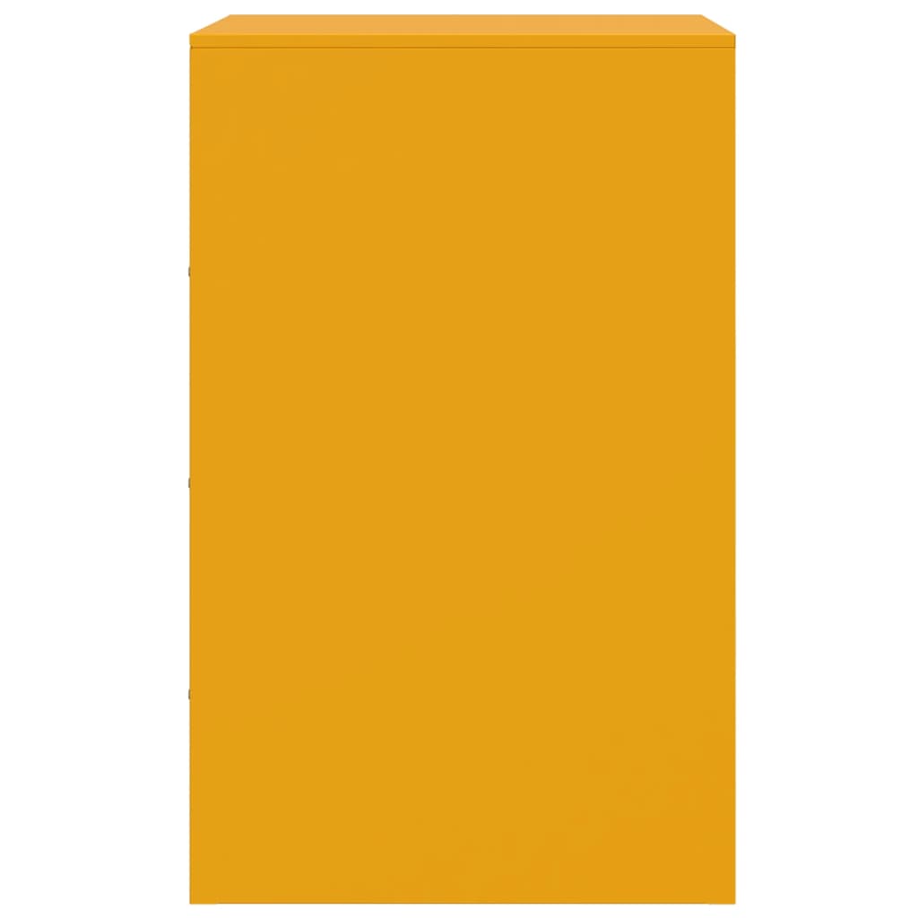 Nattbord sennepsgul 34,5x39x62 cm stål