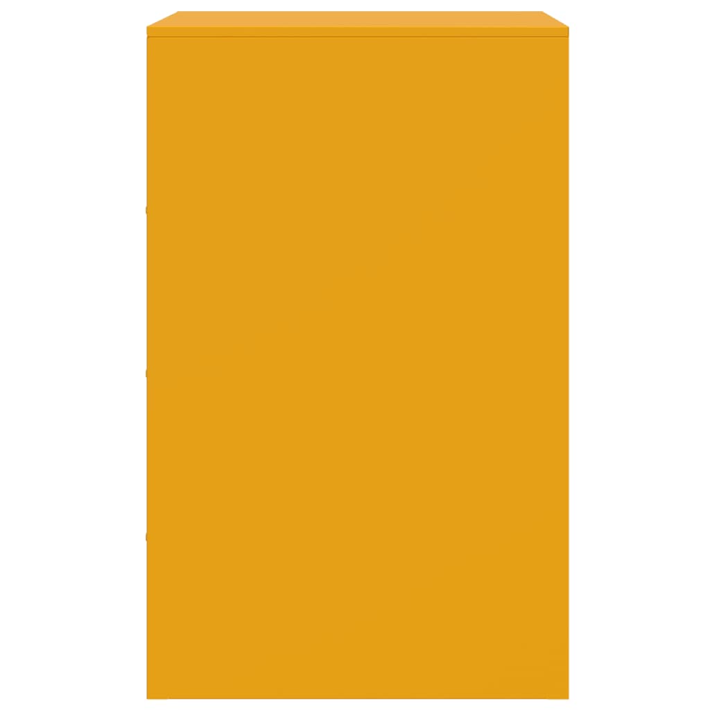 Nattbord 2 stk sennepsgul 34,5x39x62 cm stål