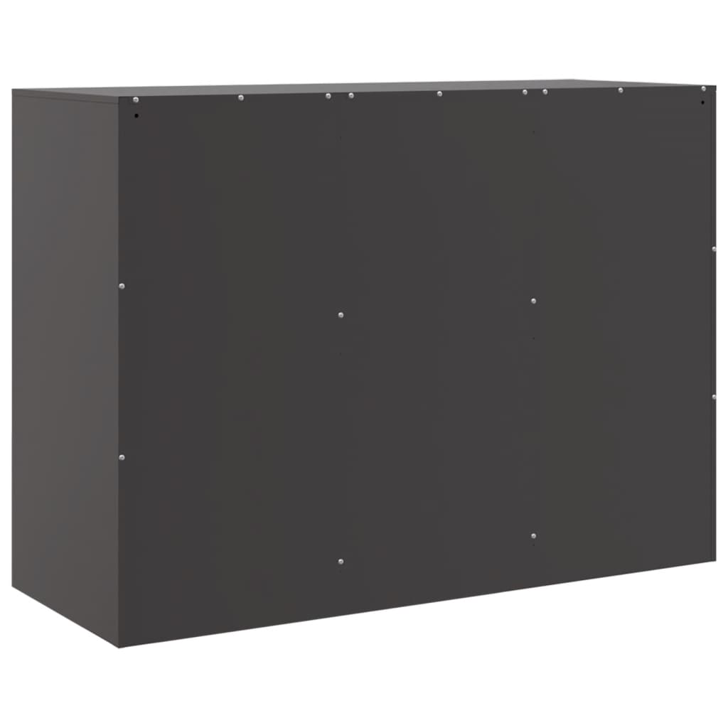 Skjenk svart 99x39x73 cm stål