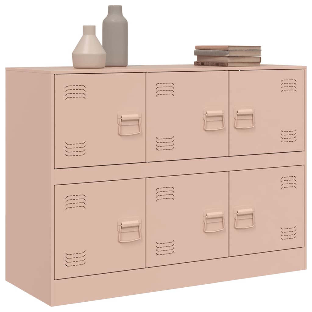 Skjenk rosa 99x39x73 cm stål