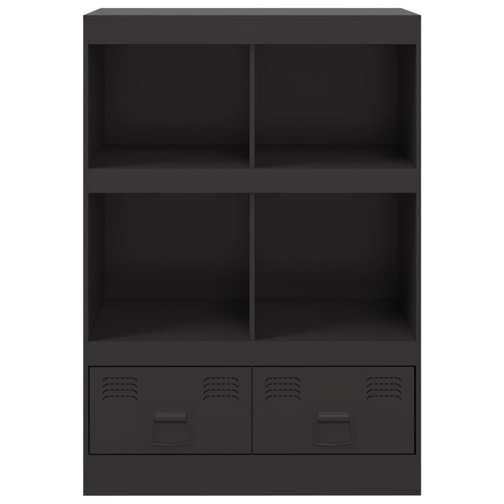 Highboard svart 67x39x95 cm stål