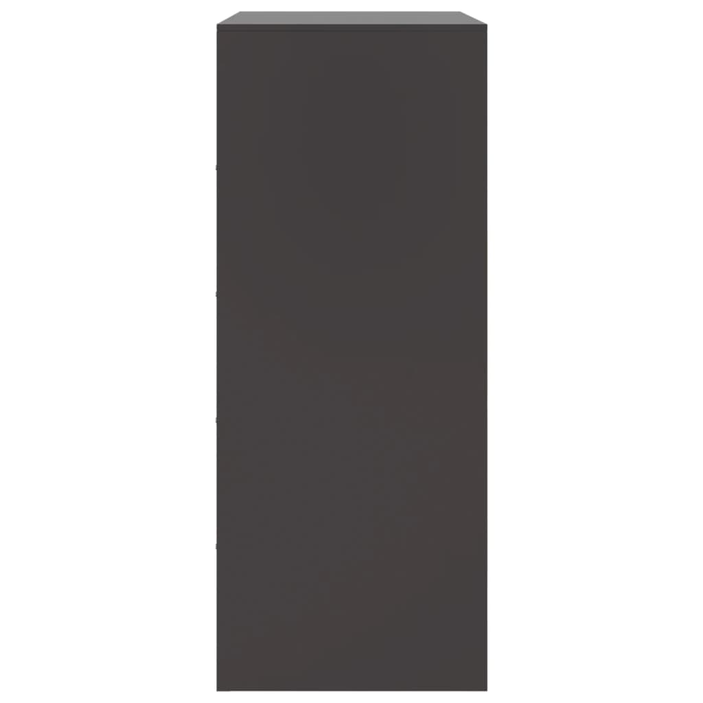 Highboard svart 67x39x95 cm stål