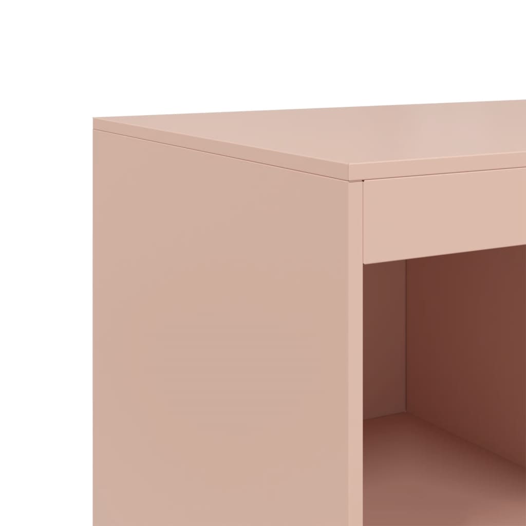 Highboard rosa 67x39x95 cm stål