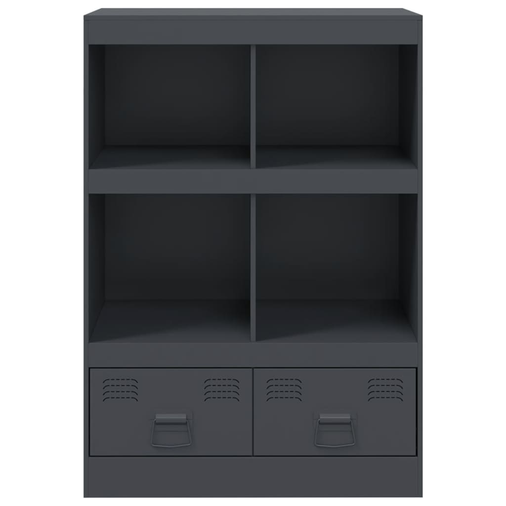 Highboard antrasitt 67x39x95 cm stål