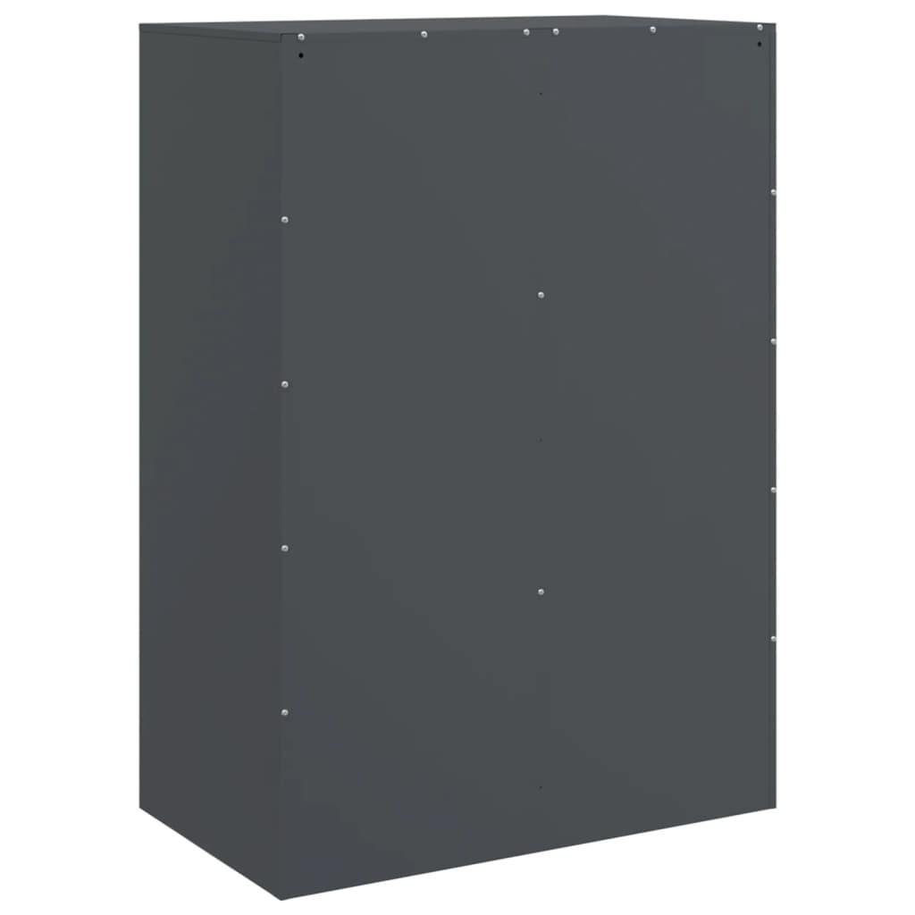 Highboard antrasitt 67x39x95 cm stål