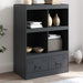 Highboard antrasitt 67x39x95 cm stål