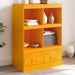 Highboard sennepsgul 67x39x95 cm stål