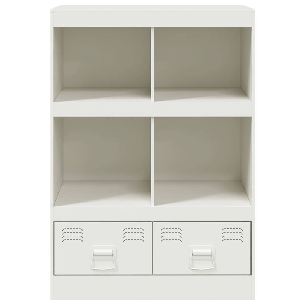 Highboard hvit 67x39x95 cm stål