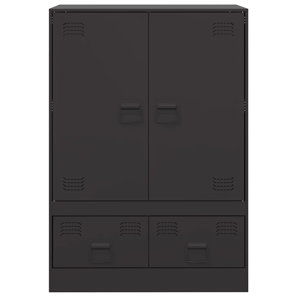 Highboard svart 67x39x95 cm stål vidaXL