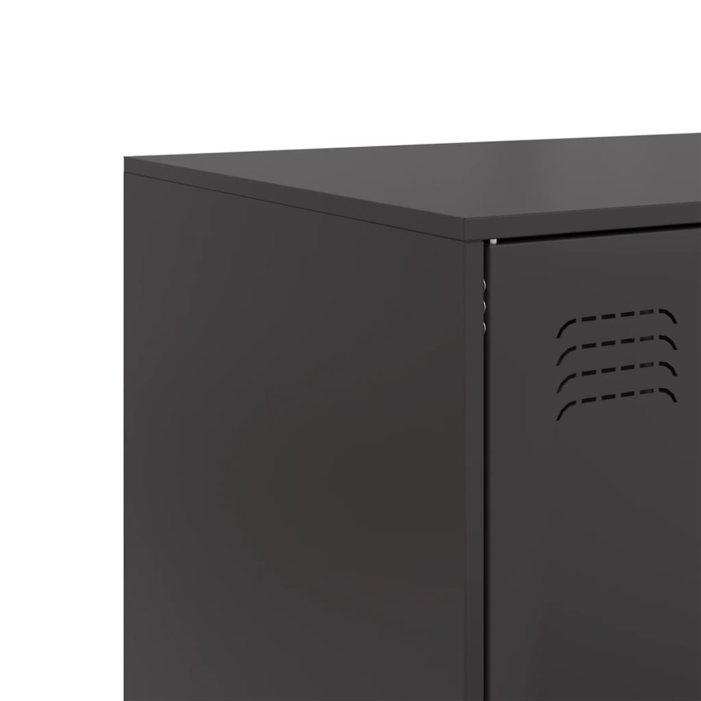 Highboard svart 67x39x95 cm stål vidaXL