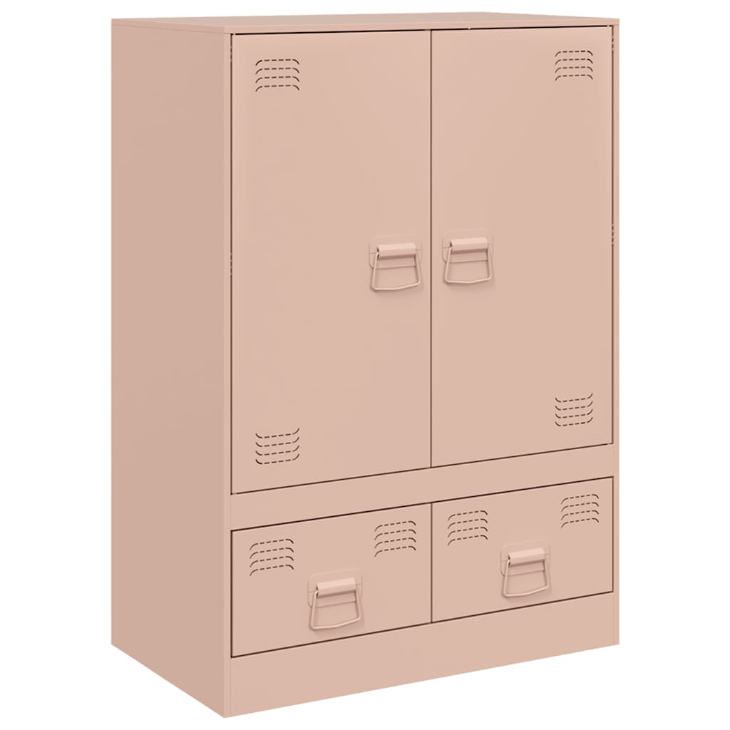 Highboard rosa 67x39x95 cm stål vidaXL