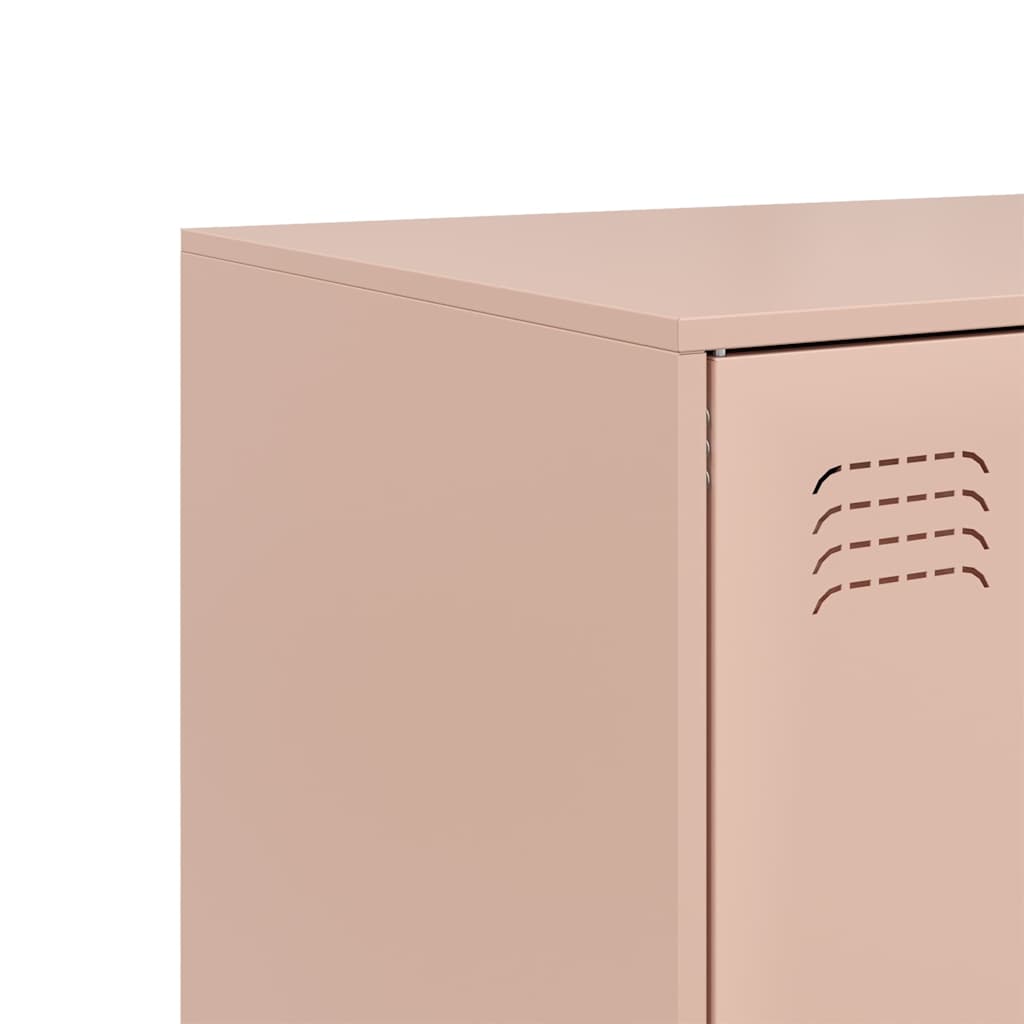 Highboard rosa 67x39x95 cm stål vidaXL