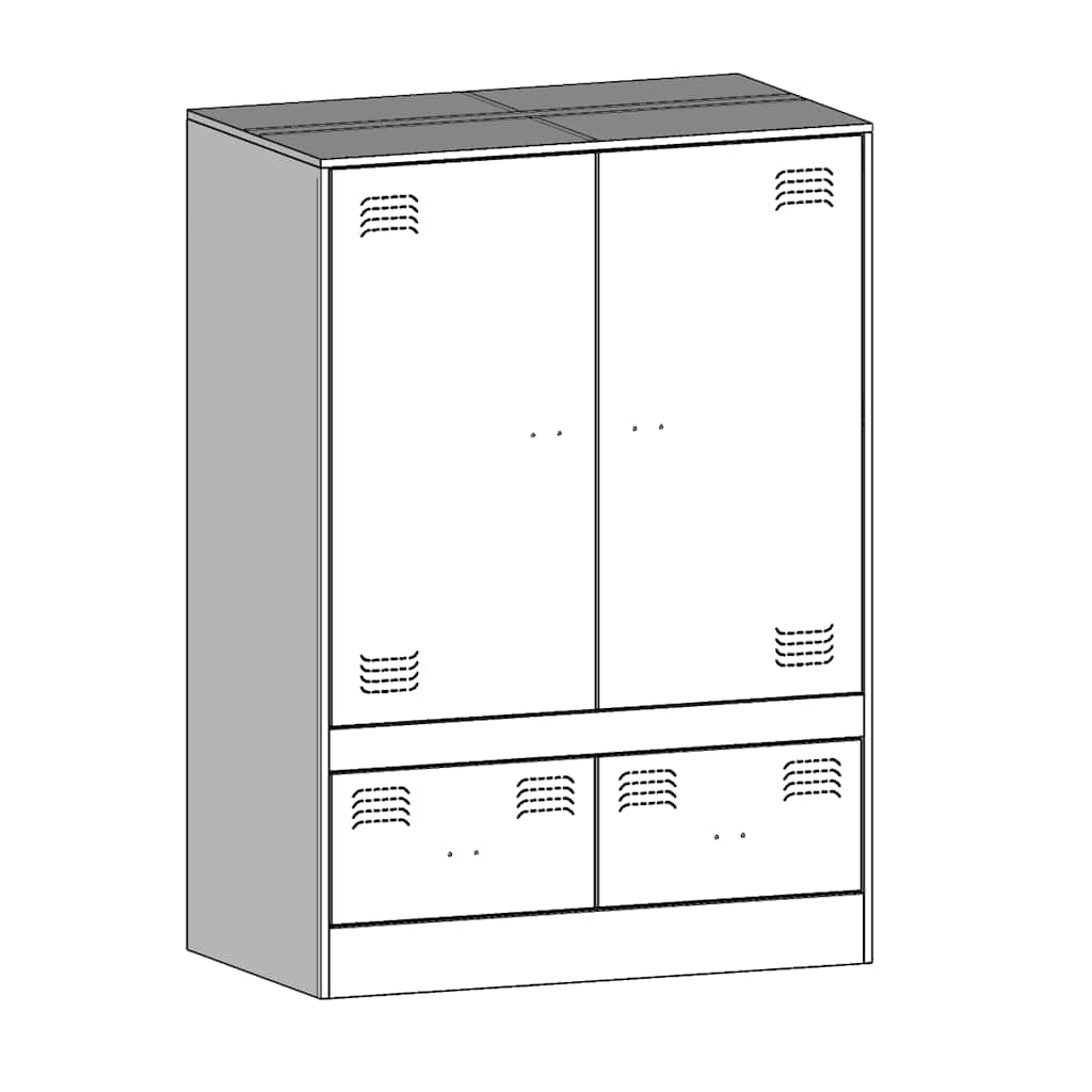 Highboard rosa 67x39x95 cm stål vidaXL