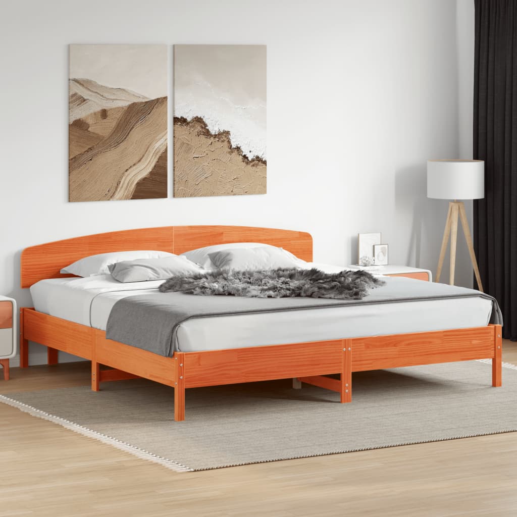 Hodegavl voksbrun 180 cm heltre furu
