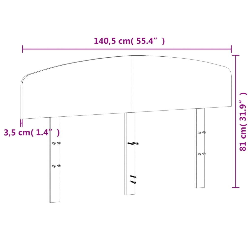 Hodegavl voksbrun 135 cm heltre furu