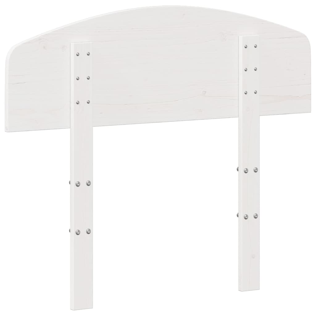 Sengegavl hvit 75 cm heltre furu