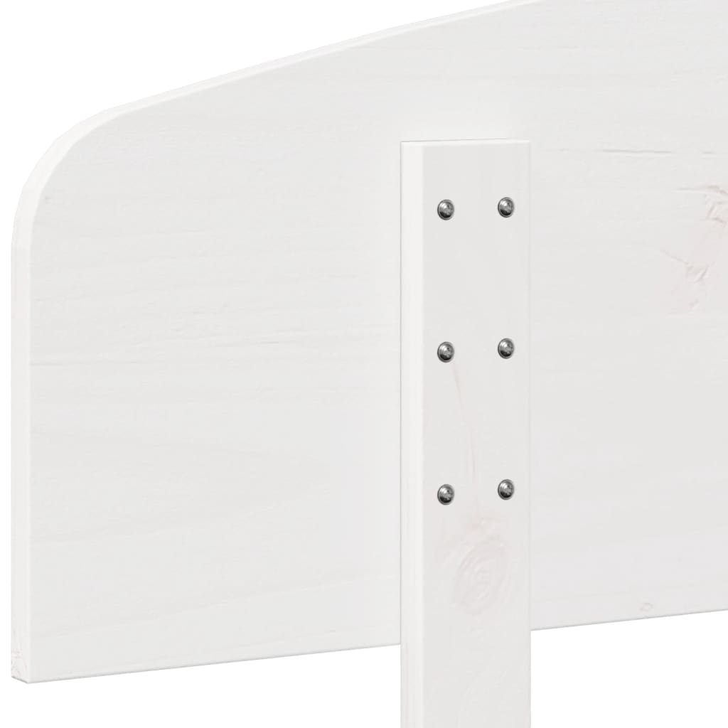 Sengegavl hvit 75 cm heltre furu