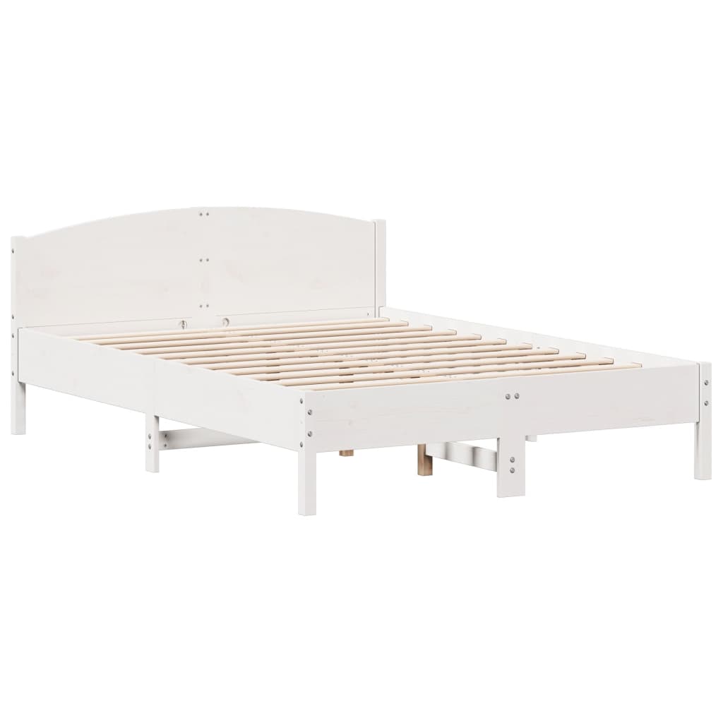 Sengeramme uten madrass hvit 140x200 cm heltre furu