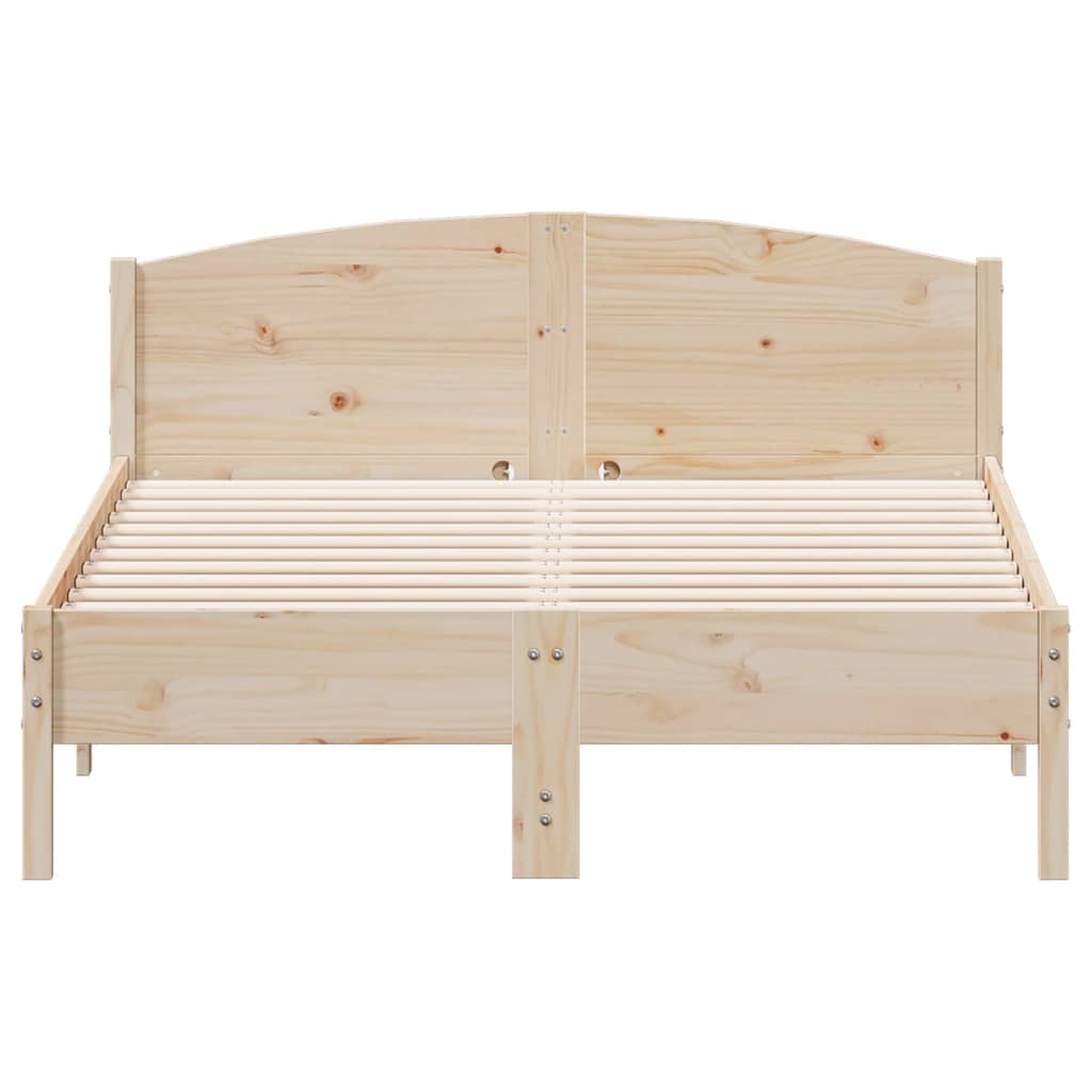 Sengeramme uten madrass hvit 135x190 cm heltre furu