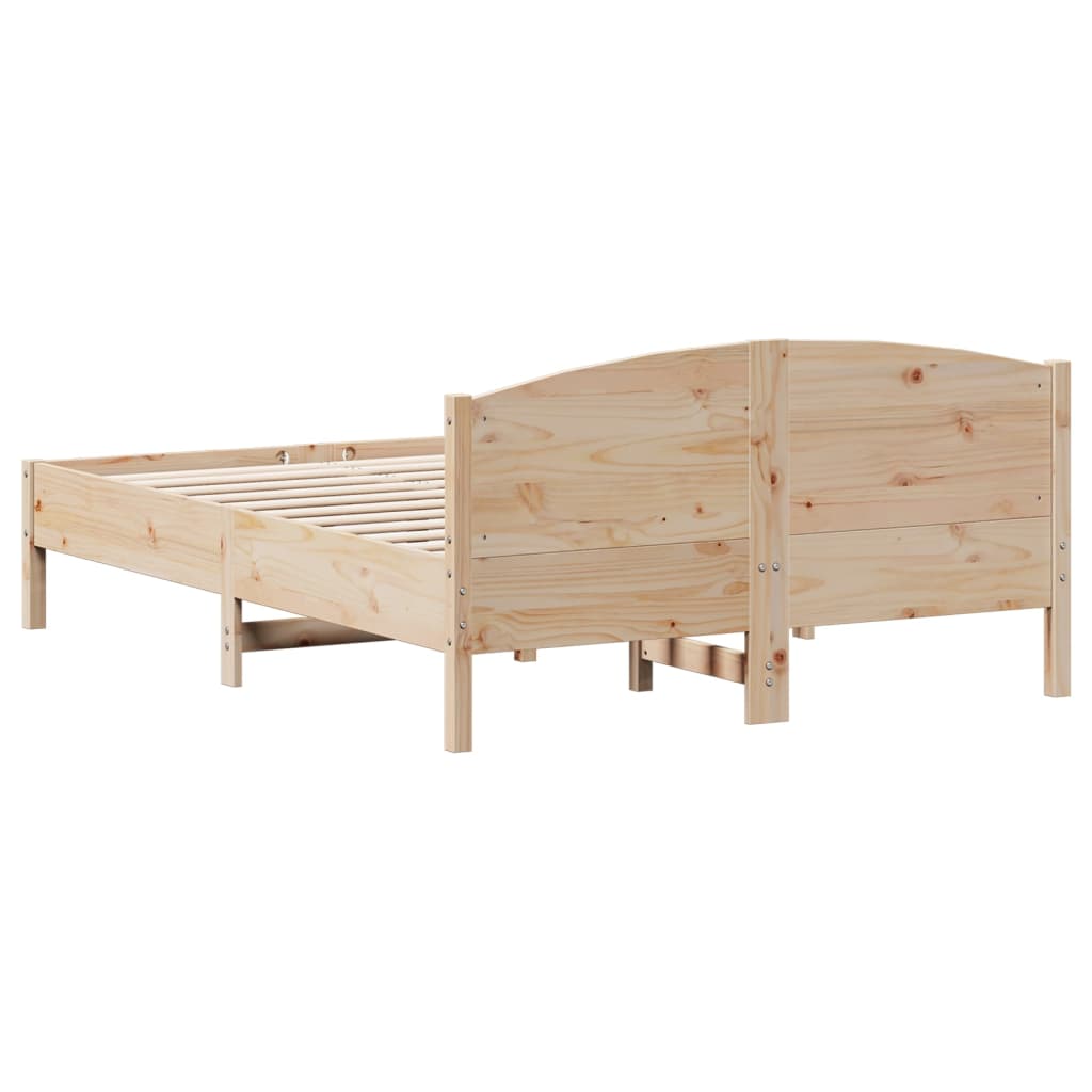 Sengeramme uten madrass hvit 135x190 cm heltre furu