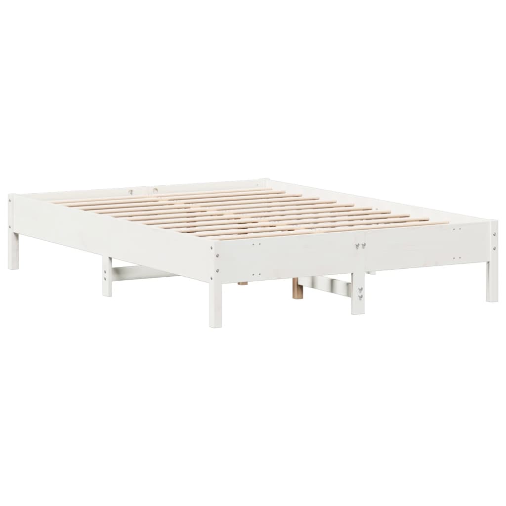 Sengeramme uten madrass hvit 120x200 cm heltre furu