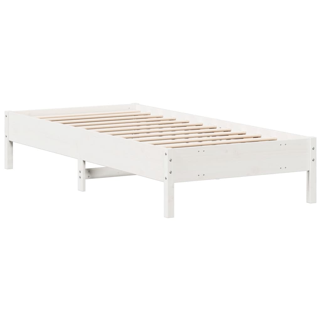 Sengeramme uten madrass hvit 100x200 cm heltre furu