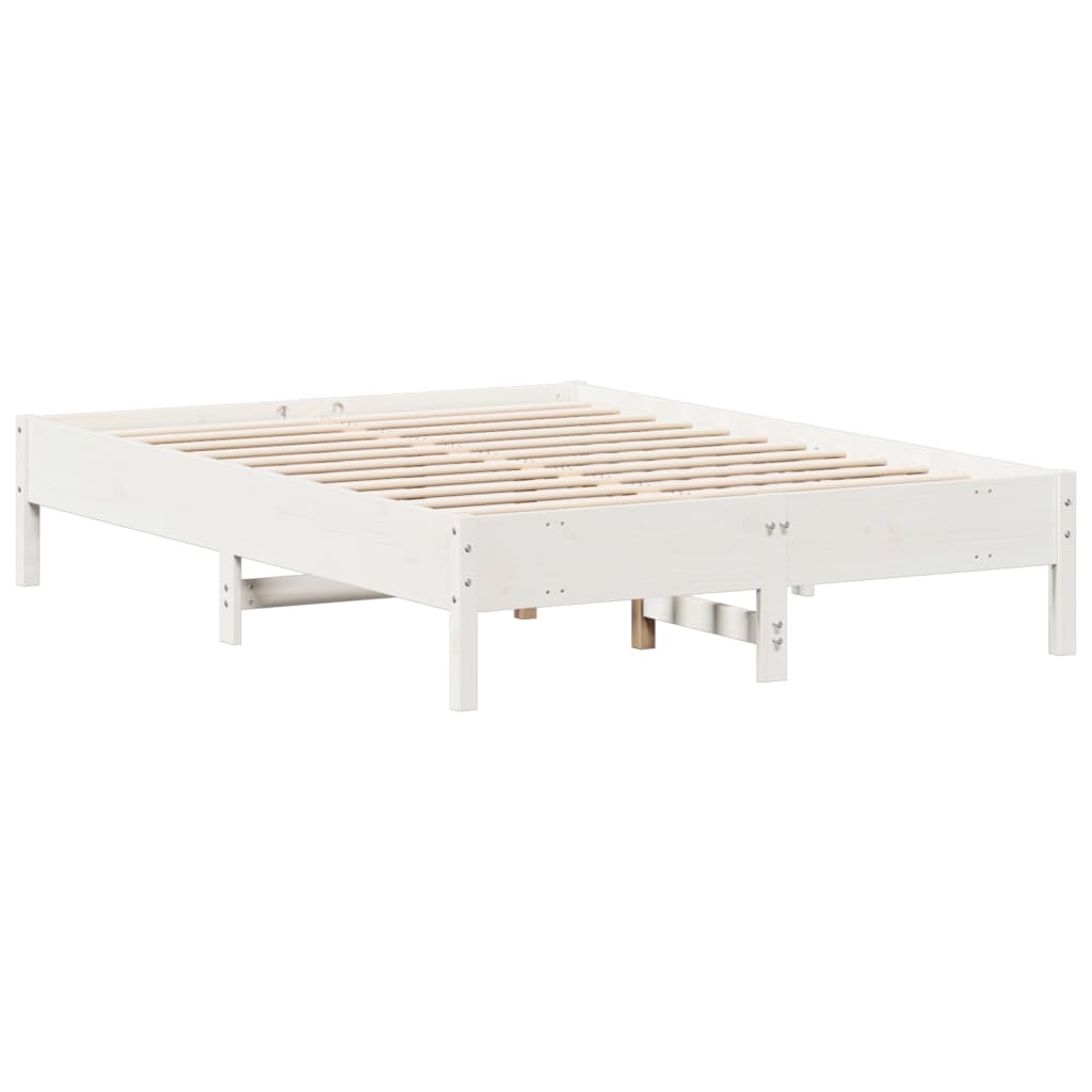 Sengeramme uten madrass hvit 135x190 cm heltre furu