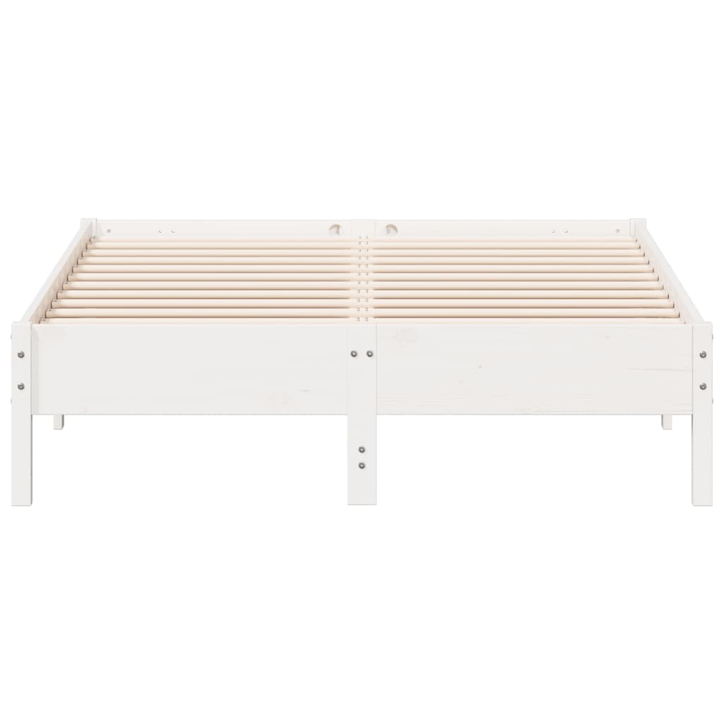 Sengeramme uten madrass hvit 120x190 cm heltre furu