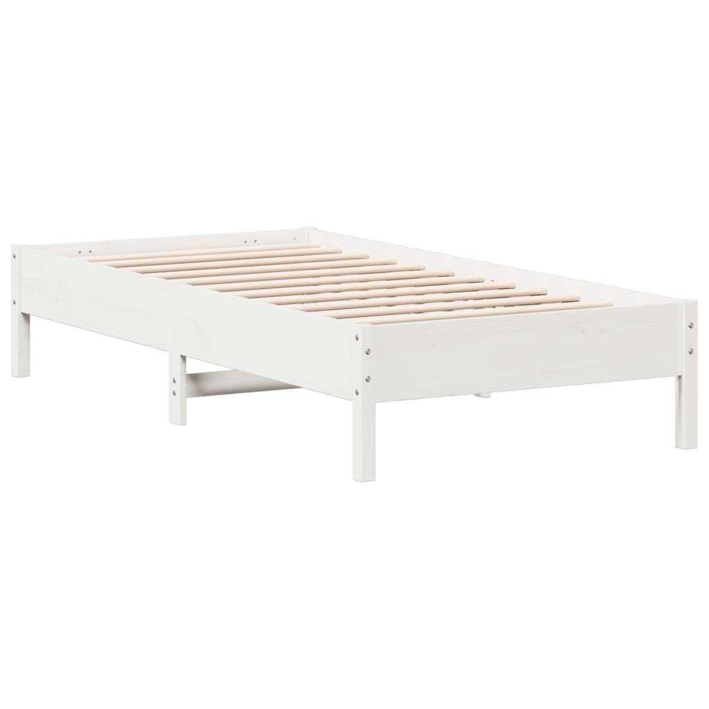 Sengeramme uten madrass hvit 90x190 cm heltre furu