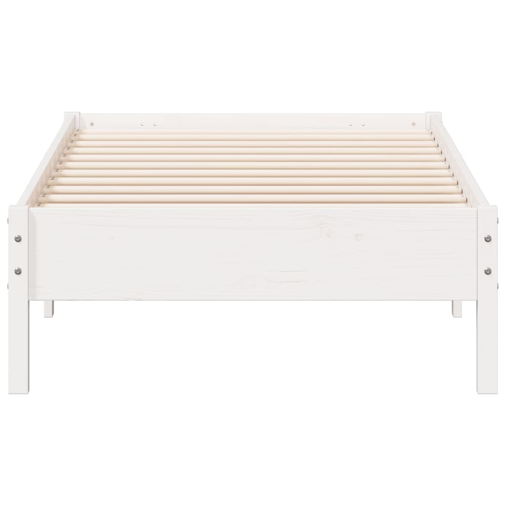 Sengeramme uten madrass hvit 90x190 cm heltre furu