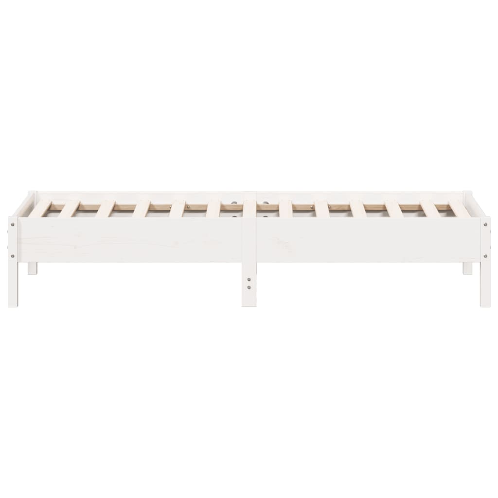 Sengeramme uten madrass hvit 90x190 cm heltre furu