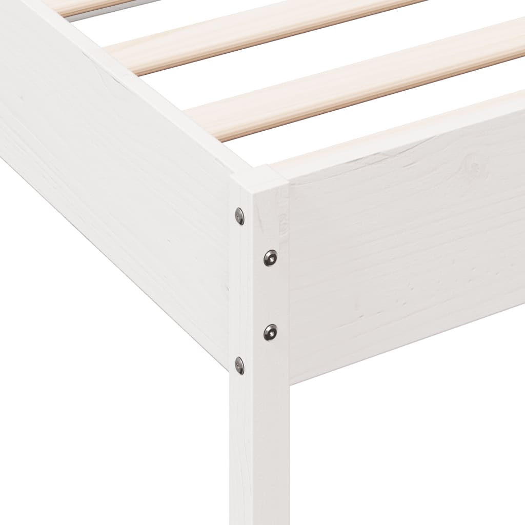 Sengeramme uten madrass hvit 90x190 cm heltre furu