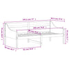 Dagseng uten madrass voksbrun 90x190 cm heltre furu