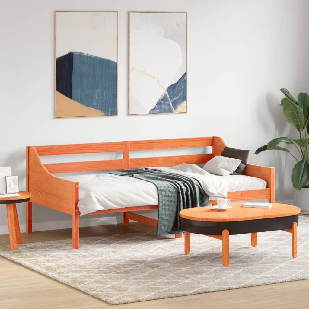 Dagseng uten madrass voksbrun 90x190 cm heltre furu