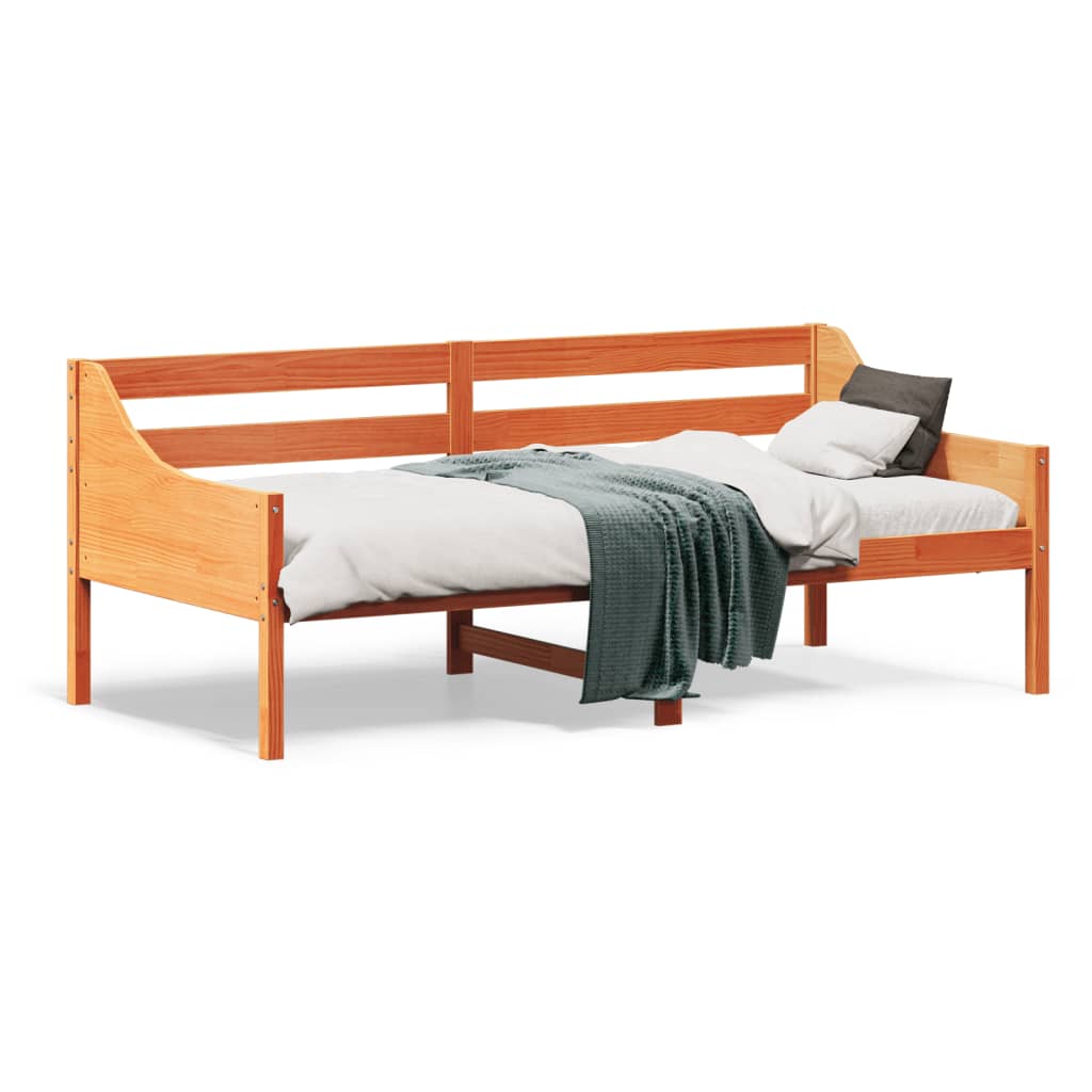 Dagseng uten madrass voksbrun 75x190 cm heltre furu