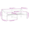 Dagseng uten madrass voksbrun 75x190 cm heltre furu