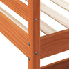 Køyeseng med skrivebord voksbrun 90x200 cm heltre furu